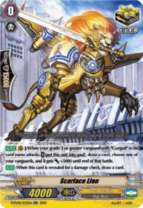 Cardfight!! Vanguard D-PV01 Scarface Lion [P-Format]