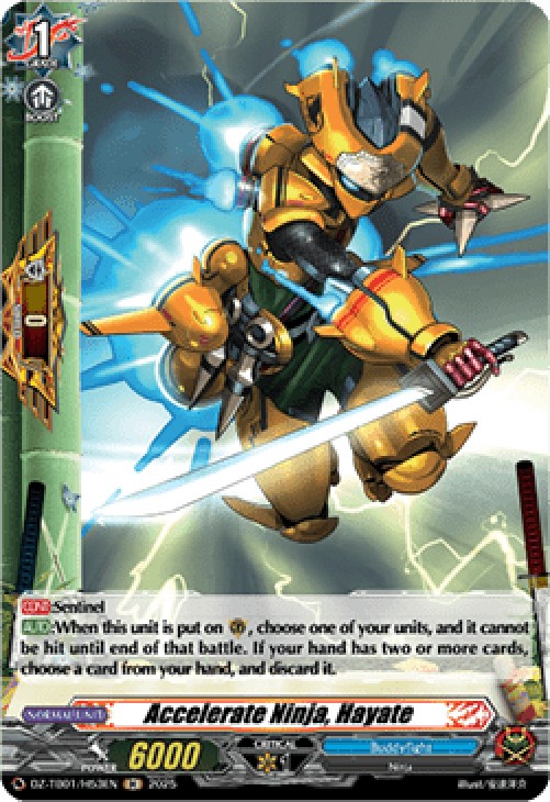 Cardfight!! Vanguard DZ-TB01 Accelerate Ninja, Hayate [D-Format] (V.2 - Hol