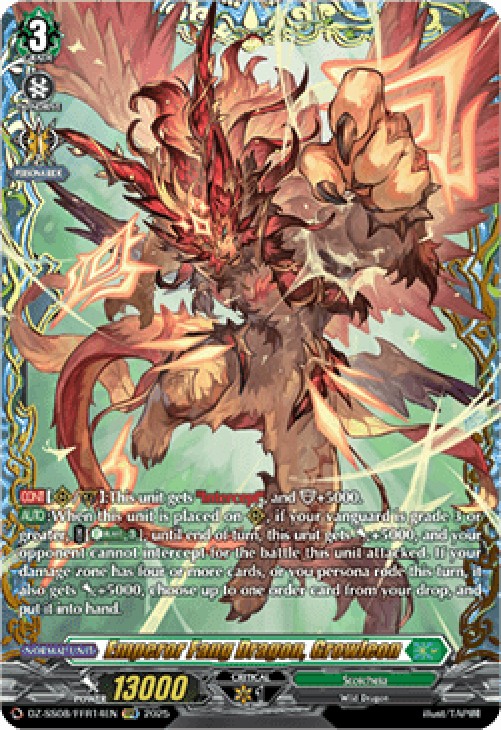 Cardfight!! Vanguard DZ-SS08 Emperor Fang Dragon, Growleon [D-Format]