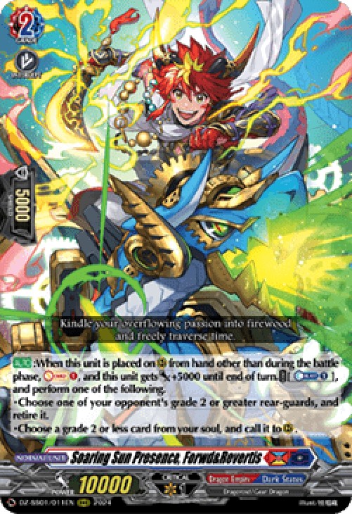 Cardfight!! Vanguard DZ-SS01 Soaring Sun Presence, Forwd&Revertis [D-Format
