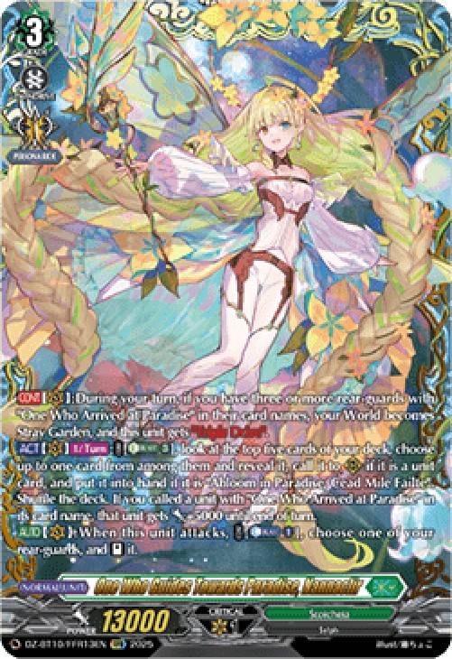 Cardfight!! Vanguard DZ-BT10 One Who Guides Towards Paradise, Nannaclir [D-