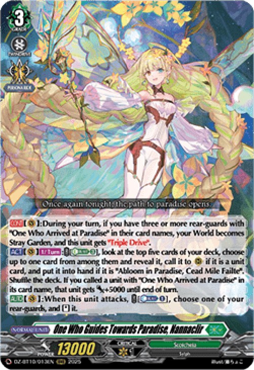 Cardfight!! Vanguard DZ-BT10 One Who Guides Towards Paradise, Nannaclir [D-