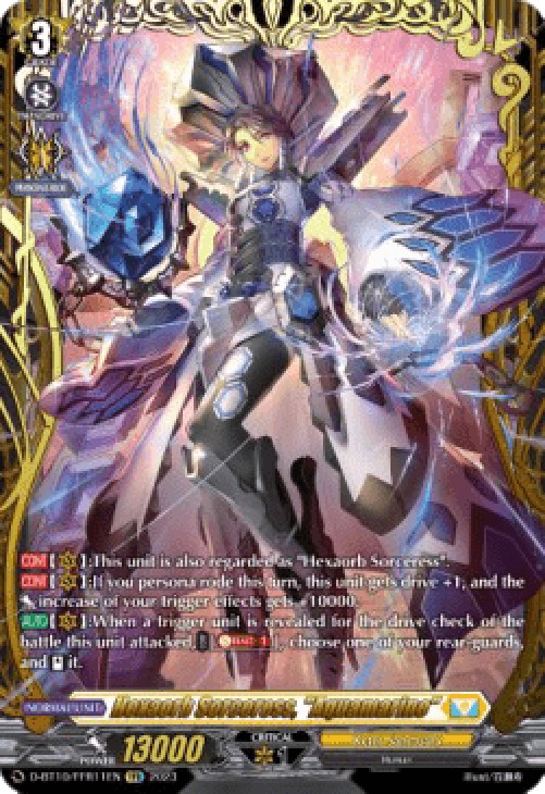 Cardfight!! Vanguard D-BT10 Hexaorb Sorceress, "Aquamarine" [D Format] (V.2