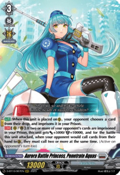 Cardfight!! Vanguard D-BT10 Aurora Battle Princess, Penetrate Aquas [D Form
