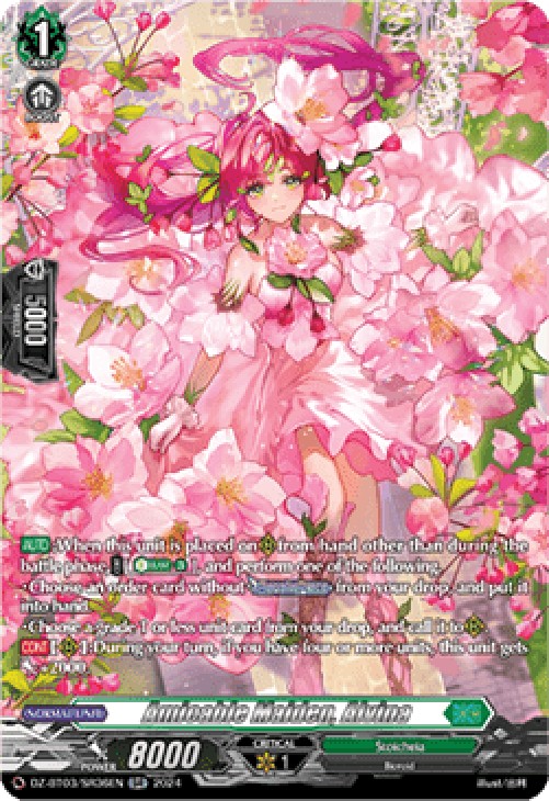 Cardfight!! Vanguard DZ-BT03 Amicable Maiden, Alvina [D-Format] (V.3 - Silv