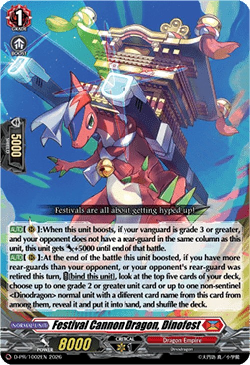 Cardfight!! Vanguard D-PR Festival Cannon Dragon, Dinofest [D-Format]
