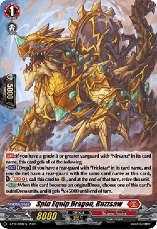 Cardfight!! Vanguard D-PR Spin Equip Dragon, Buzzsaw [D-Format] (V.2 - Prom