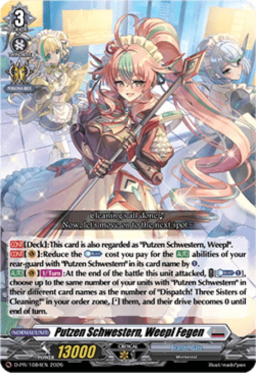 Cardfight!! Vanguard D-PR Putzen Schwestern, Weepl Fegen [D-Format] (V.1 - 