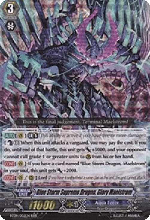 Cardfight!! Vanguard BT09 Blue Storm Supreme Dragon, Glory Maelstrom [G For