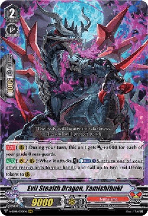 Cardfight!! Vanguard V-SS08 Evil Stealth Dragon, Yamishibuki [V Format]