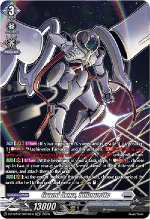 Cardfight!! Vanguard DZ-BT12 Grand Arms, Silhouette [D-Format] (V.4 - Silve