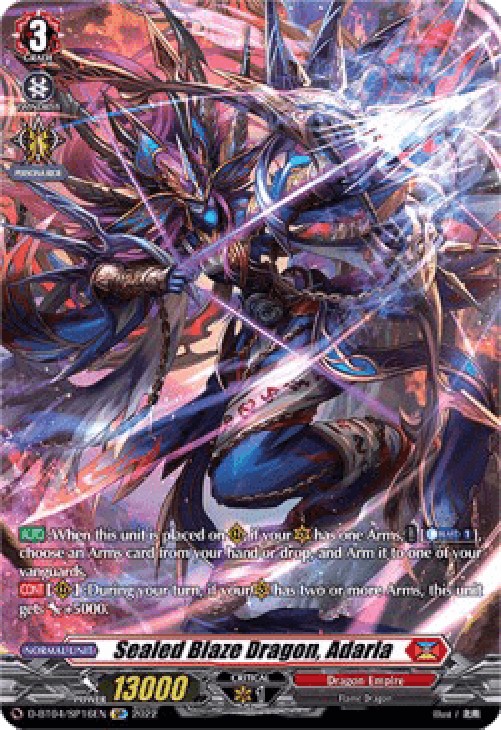 Cardfight!! Vanguard D-BT04 Sealed Blaze Dragon, Adarla [D Format] (V.2 - S