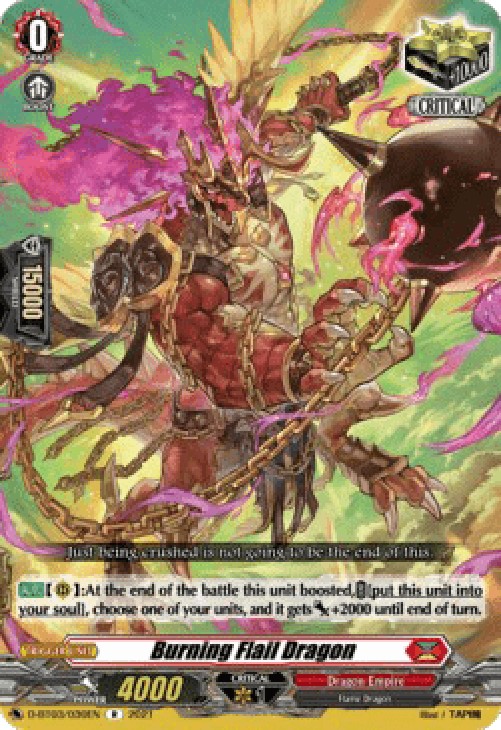 Cardfight!! Vanguard D-BT03 Burning Flail Dragon [D Format]