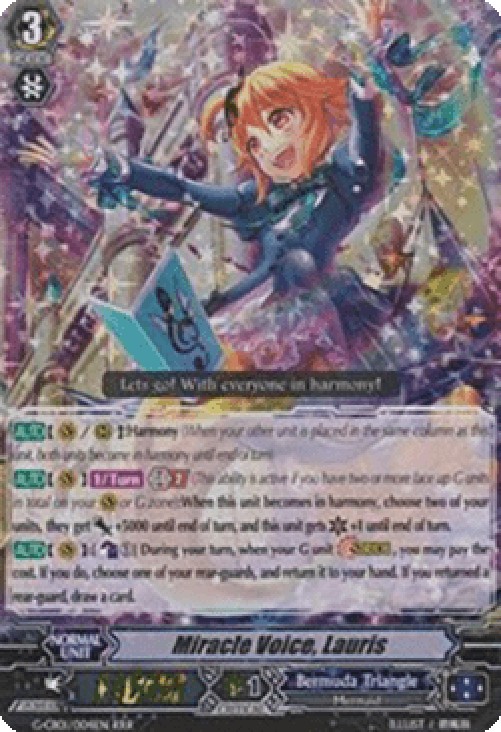 Cardfight!! Vanguard G-CB01 Miracle Voice, Lauris [G Format] (V.2 - Triple 