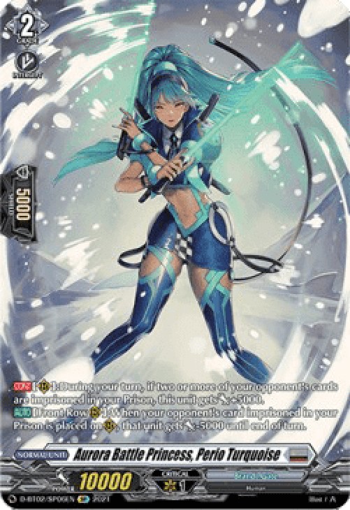 Cardfight!! Vanguard D-BT02 Aurora Battle Princess, Perio Turquoise [D Form
