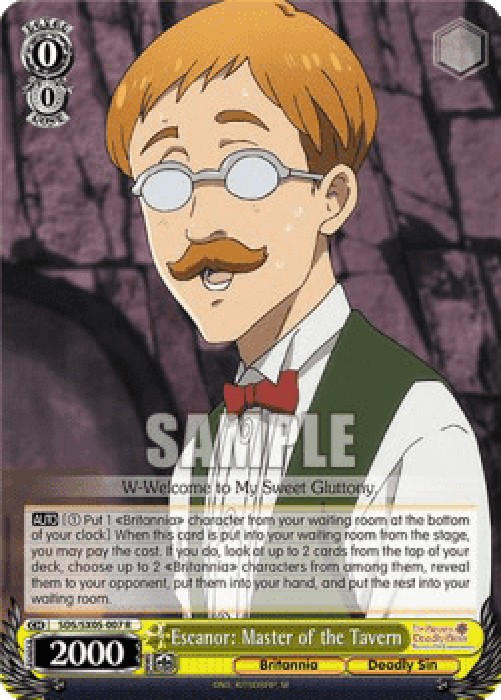 Weiss Schwarz SDS/SX05 Escanor: Master of the Tavern