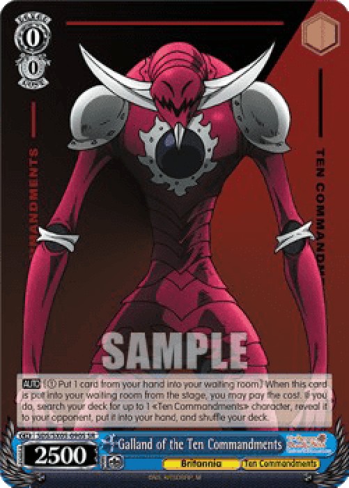 Weiss Schwarz SDS/SX05 Galland of the Ten Commandments (V.2 - Super Rare)