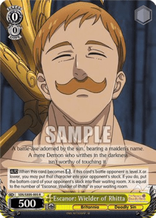 Weiss Schwarz SDS/SX05 Escanor: Wielder of Rhitta (V.1 - Rare)