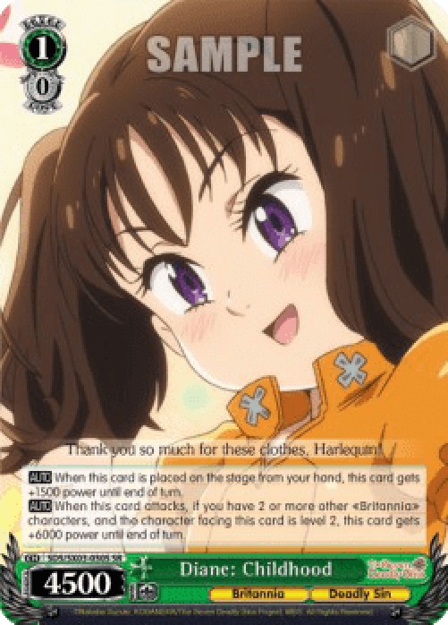Weiss Schwarz SDS/SX03 Diane: Childhood (V.2 - Super Rare)