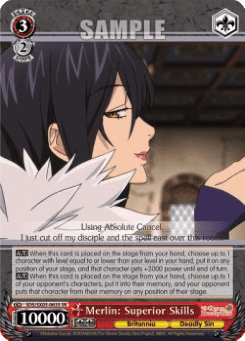 Weiss Schwarz SDS/SX03 Merlin: Superior Skills (V.2 - Super Rare)