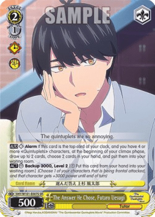 Weiss Schwarz 5HY/W101 The Answer He Chose, Futaro Uesugi (V.2 - Super Rare