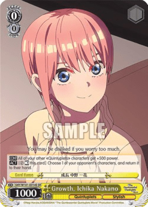 Weiss Schwarz 5HY/W101 Growth, Ichika Nakano (V.2 - Super Rare)