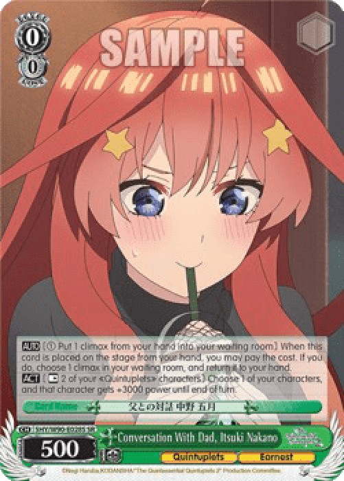 Weiss Schwarz 5HY/W90 Conversation With Dad, Itsuki Nakano (V.2 - Super Rar