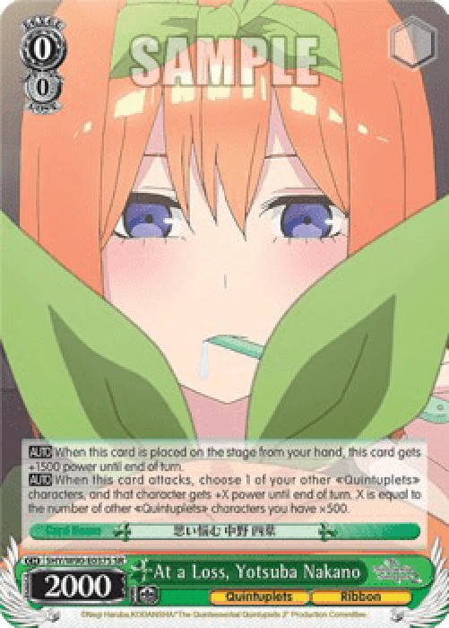 Weiss Schwarz 5HY/W90 At a Loss, Yotsuba Nakano (V.2 - Super Rare)