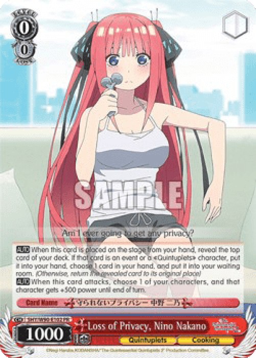 Weiss Schwarz 5HY/W90 Loss of Privacy, Nino Nakano