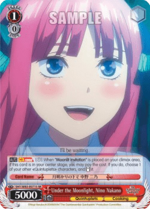 Weiss Schwarz 5HY/W83 Under the Moonlight, Nino Nakano (V.2 - Super Rare)