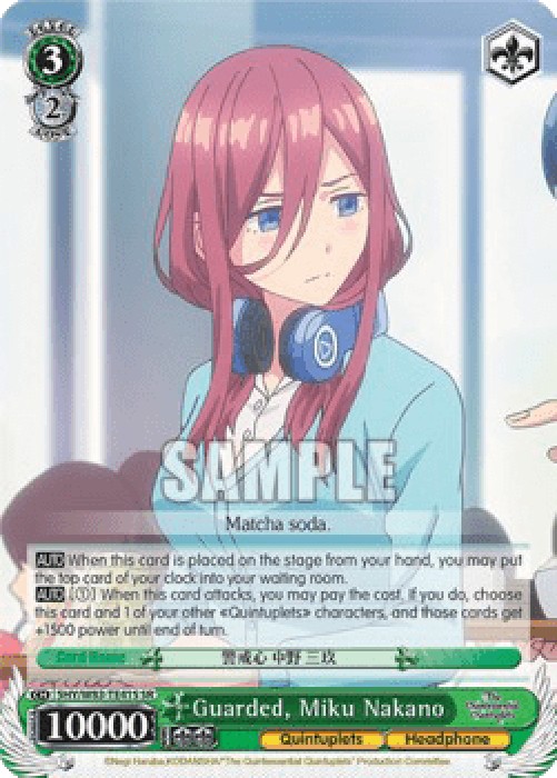 Weiss Schwarz 5HY/W83 Guarded, Miku Nakano (V.2 - Super Rare)
