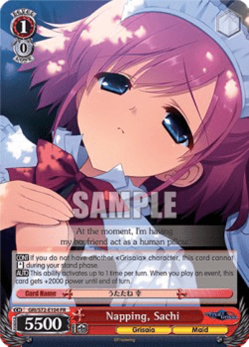 Weiss Schwarz GRI/S72 Napping, Sachi (V.1 - Promo)