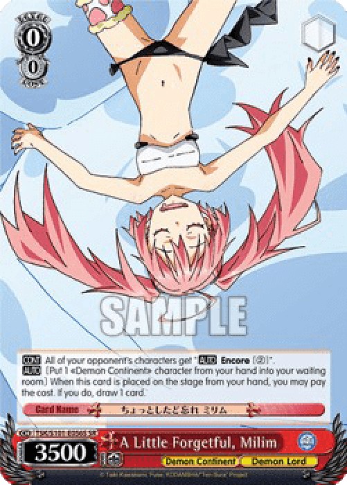 Weiss Schwarz TSK/S101 A Little Forgetful, Milim (V.2 - Super Rare)