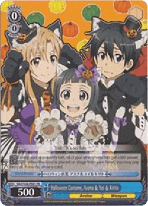 Weiss Schwarz SAO/S26 Halloween Costume, Asuna & Yui & Kirito