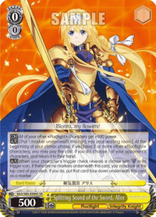 Weiss Schwarz SAO/S80 Splitting Sound of the Sword, Alice (V.2 - Super Rare