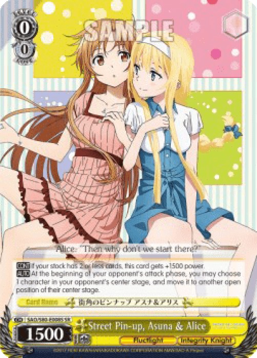 Weiss Schwarz SAO/S80 Street Pin-up, Asuna & Alice (V.2 - Super Rare)