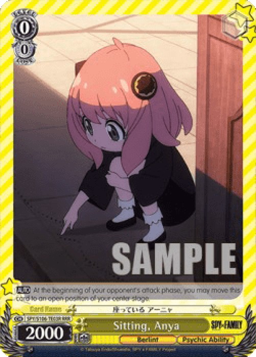 Weiss Schwarz SPY/S106 Sitting, Anya (V.2 - Triple Rare)