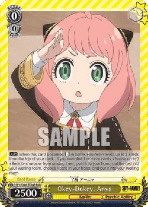Weiss Schwarz SPY/S106 Okey-Dokey, Anya (V.2 - Triple Rare)