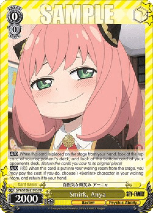 Weiss Schwarz SPY/S106 Smirk, Anya (V.2 - Promo)