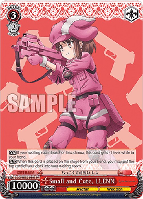 Weiss Schwarz GGO/SE50 Small and Cute, LLENN (V.1 - Double Rare)