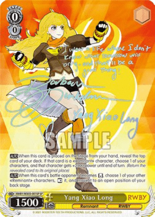 Weiss Schwarz RWBY/WX03 Yang Xiao Long (V.2 - Special Rare)
