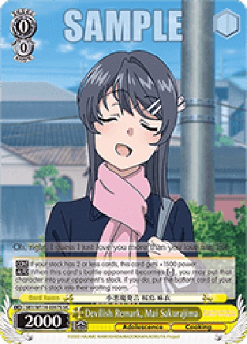Weiss Schwarz SBY/W114 Devilish Remark, Mai Sakurajima (V.2 - Super Rare)