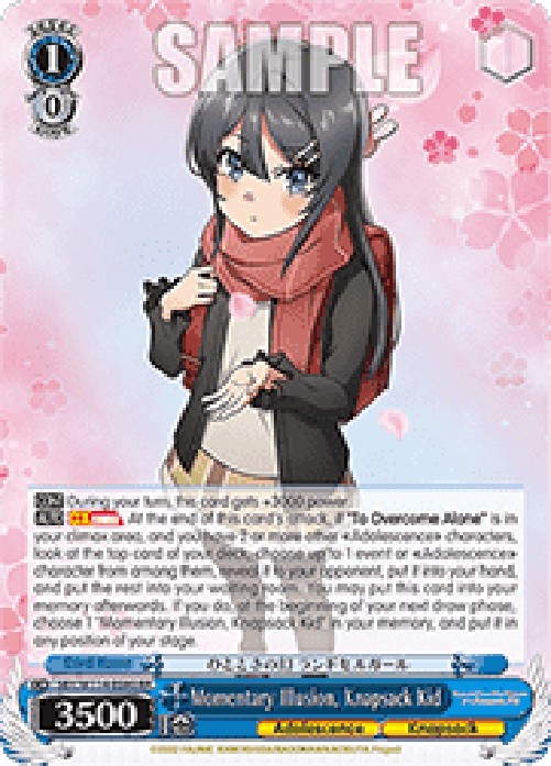Weiss Schwarz SBY/W114 Momentary Illusion, Knapsack Kid (V.1 - Double Rare)