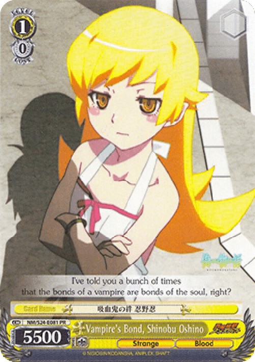 Weiss Schwarz NM/S24 Vampire's Bond, Shinobu Oshino