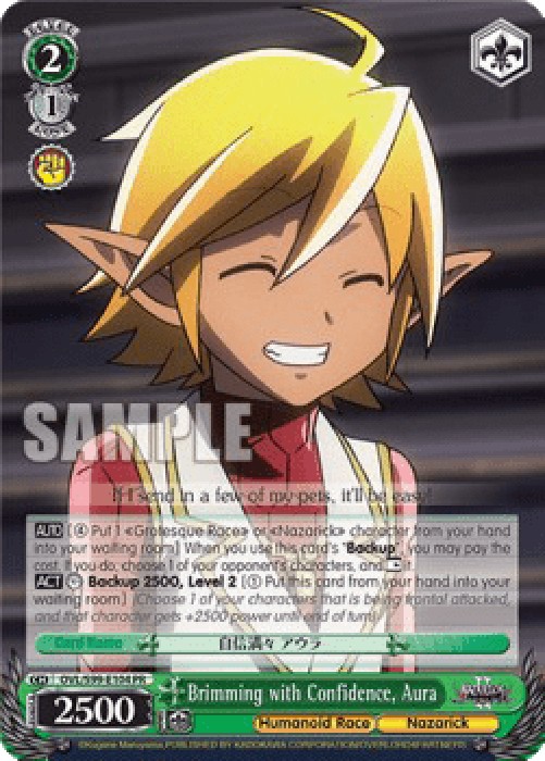 Weiss Schwarz OVL/S99 Brimming with Confidence, Aura (V.1 - Promo)