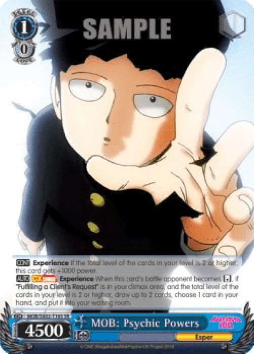 Weiss Schwarz MOB/SX02 MOB: Psychic Powers (V.2 - Super Rare)