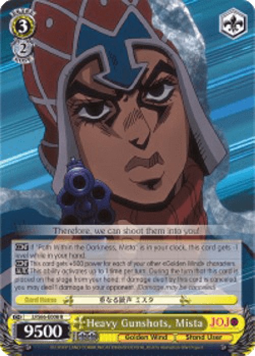 Weiss Schwarz JJ/S66 Heavy Gunshots, Mista (V.1 - Rare)