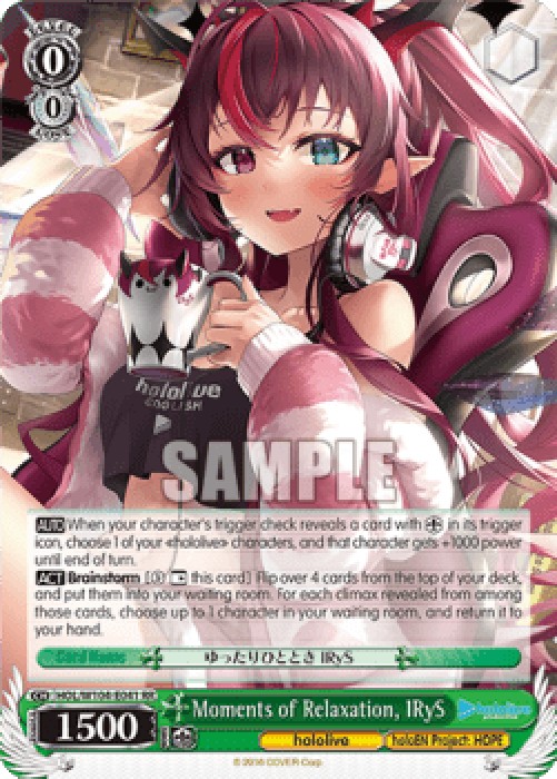 Weiss Schwarz HOL/W104 Moments of Relaxation, IRyS (V.1 - Double Rare)