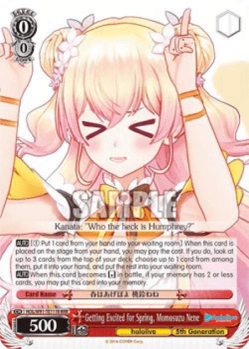 Weiss Schwarz HOL/W91 Getting Excited for Spring, Momosuzu Nene (V.2 - Trip