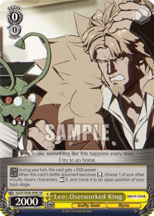 Weiss Schwarz GGST/SX06 Leo: Overworked King (V.2 - Super Rare)